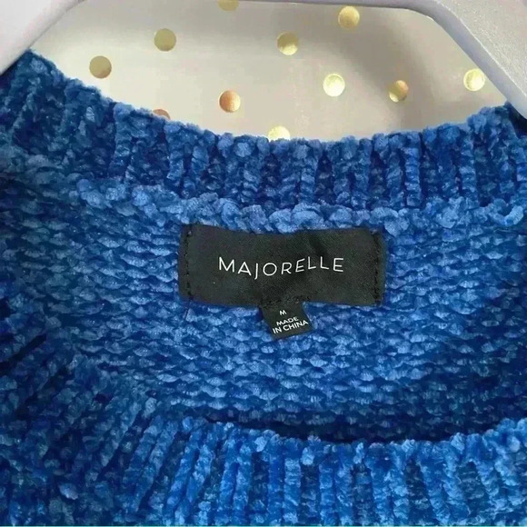 Revolve MAJORELLE Denitza Chenille Crop Top Blue - Picture 3 of 5
